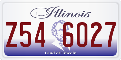 IL license plate Z546027