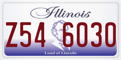 IL license plate Z546030