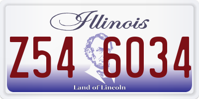 IL license plate Z546034