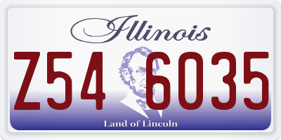IL license plate Z546035
