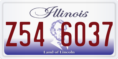 IL license plate Z546037