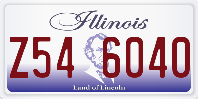 IL license plate Z546040