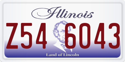 IL license plate Z546043