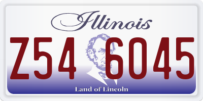 IL license plate Z546045