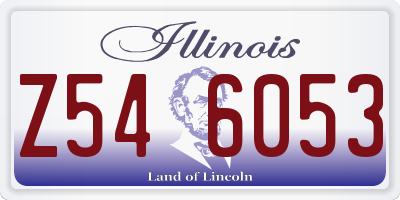 IL license plate Z546053