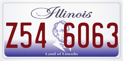 IL license plate Z546063