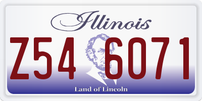 IL license plate Z546071