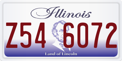IL license plate Z546072