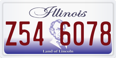 IL license plate Z546078