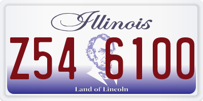IL license plate Z546100