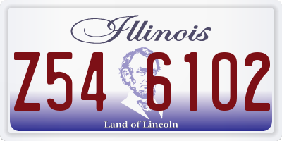 IL license plate Z546102
