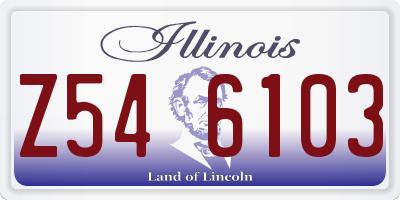 IL license plate Z546103