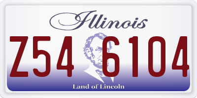 IL license plate Z546104