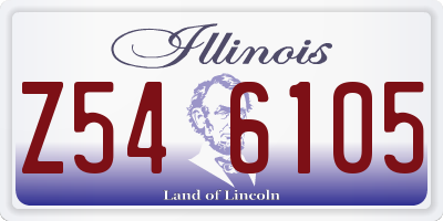 IL license plate Z546105