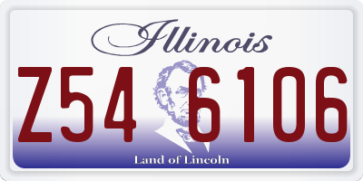 IL license plate Z546106