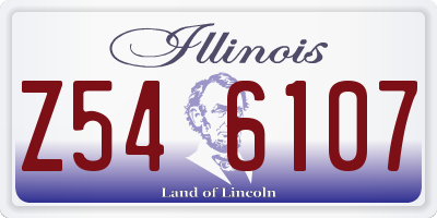IL license plate Z546107