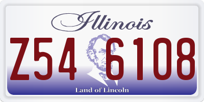 IL license plate Z546108