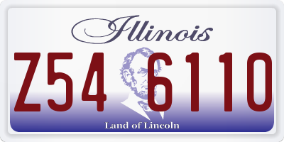 IL license plate Z546110