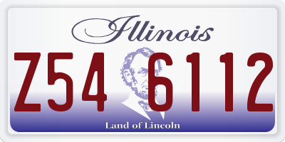 IL license plate Z546112
