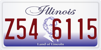 IL license plate Z546115