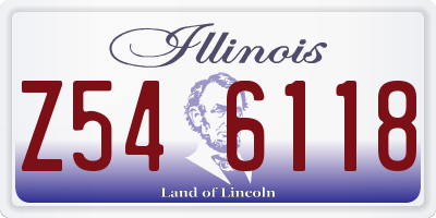 IL license plate Z546118