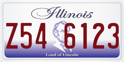 IL license plate Z546123