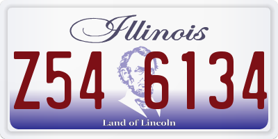 IL license plate Z546134
