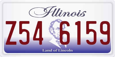 IL license plate Z546159