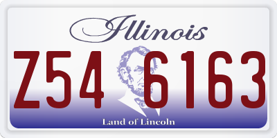 IL license plate Z546163