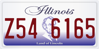 IL license plate Z546165