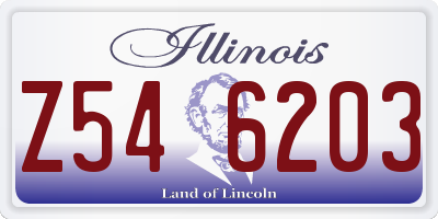 IL license plate Z546203