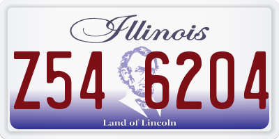IL license plate Z546204