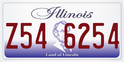 IL license plate Z546254