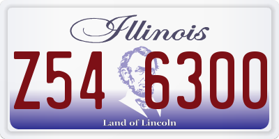 IL license plate Z546300