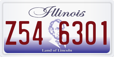 IL license plate Z546301