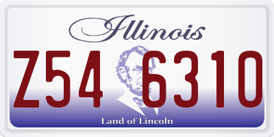 IL license plate Z546310