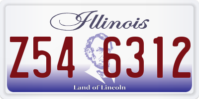 IL license plate Z546312