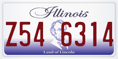 IL license plate Z546314