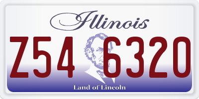 IL license plate Z546320