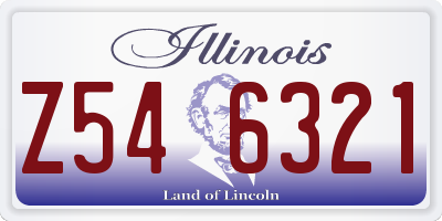 IL license plate Z546321