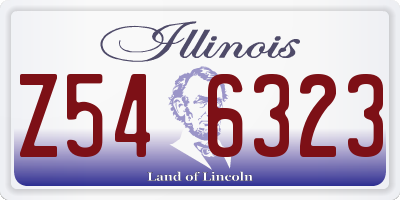 IL license plate Z546323