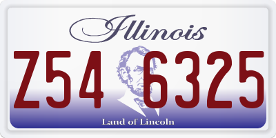 IL license plate Z546325