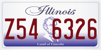 IL license plate Z546326