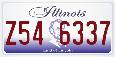 IL license plate Z546337
