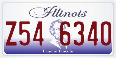 IL license plate Z546340