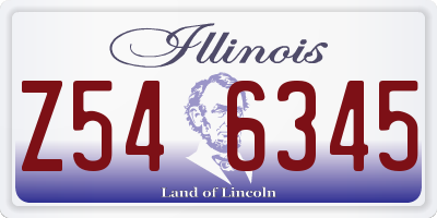 IL license plate Z546345