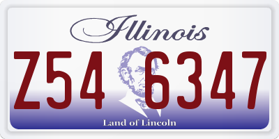IL license plate Z546347