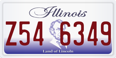 IL license plate Z546349