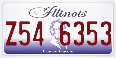 IL license plate Z546353