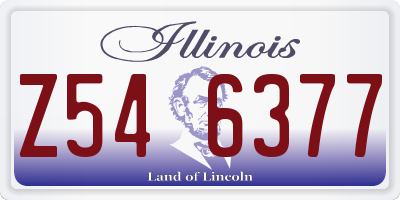 IL license plate Z546377